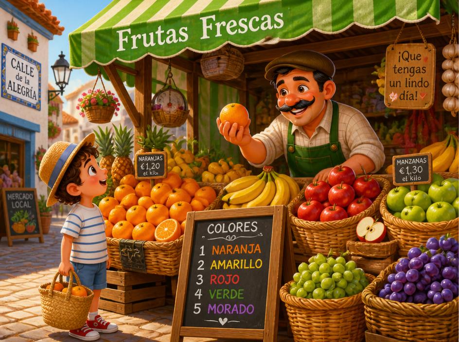 El Mercado — Buy fruit, count it, and ask the price.