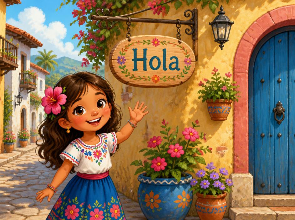 La Esquina del Hola — Greet a neighbour and say who you are.